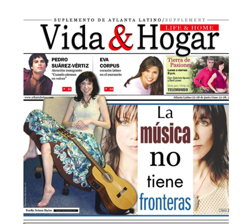 Atlanta Latino article about me & my song "Crossing The Border" (cowritten w Chick Cusick)